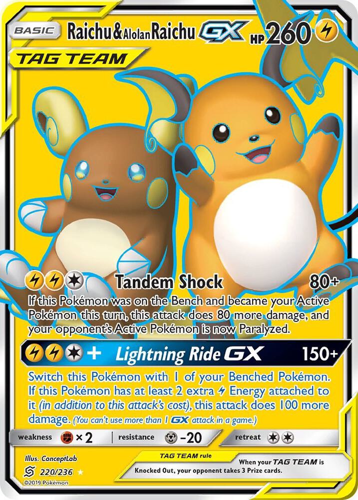 Raichu & Alolan Raichu Gx