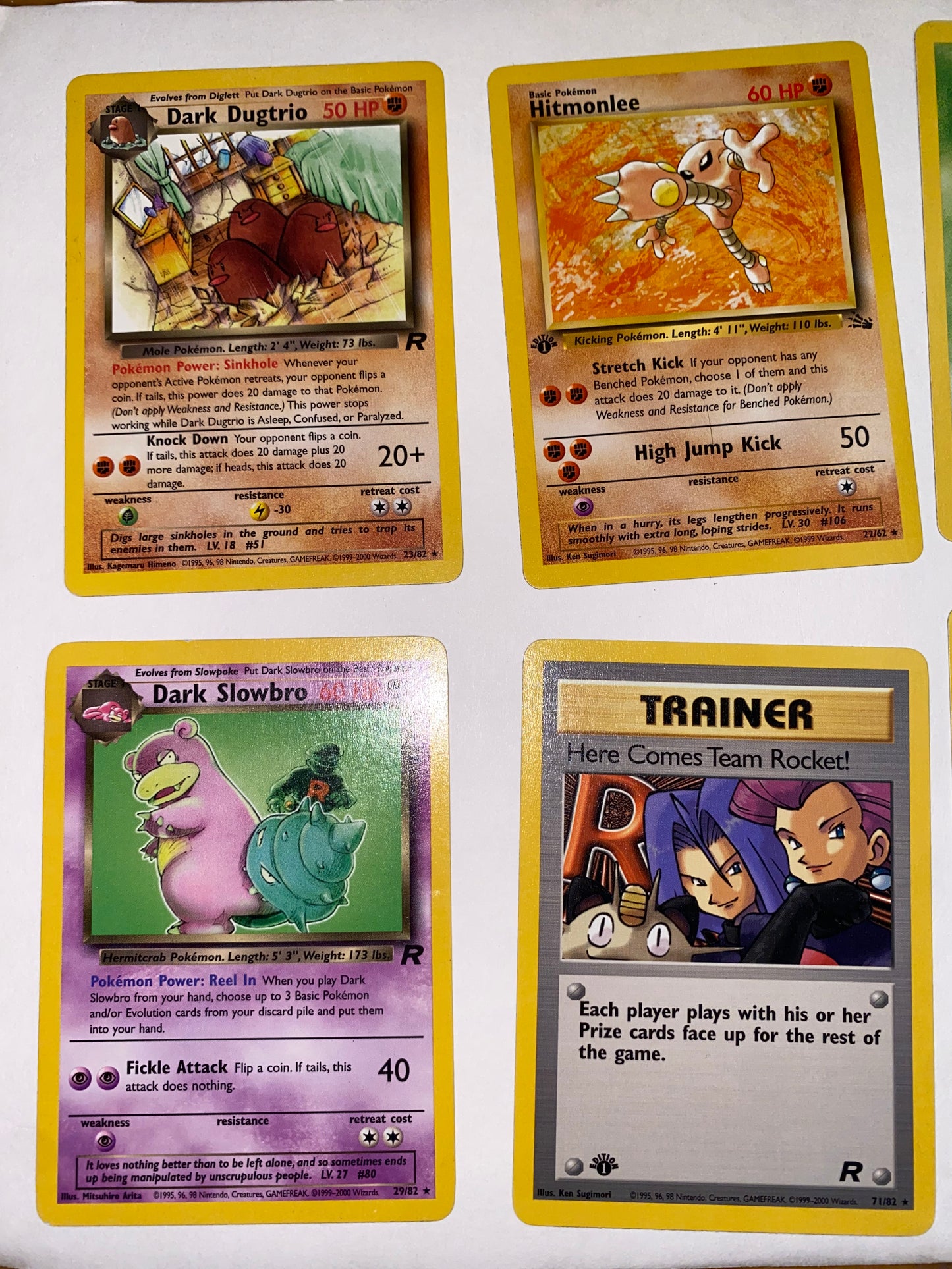 Pokemon Card Lot 11 Cards - Gym Challenge, Jungle, Team Rocket, Base, Fossil - Rares - 1st Editions - Holographic - Light Play