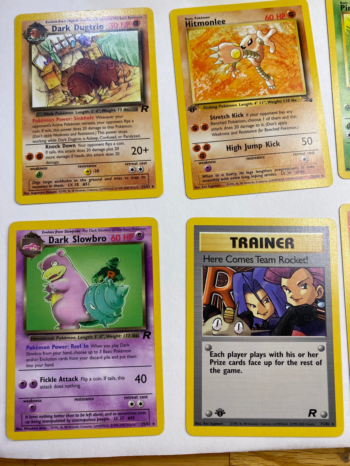 Pokemon Card Lot 11 Cards - Gym Challenge, Jungle, Team Rocket, Base, Fossil - Rares - 1st Editions - Holographic - Light Play