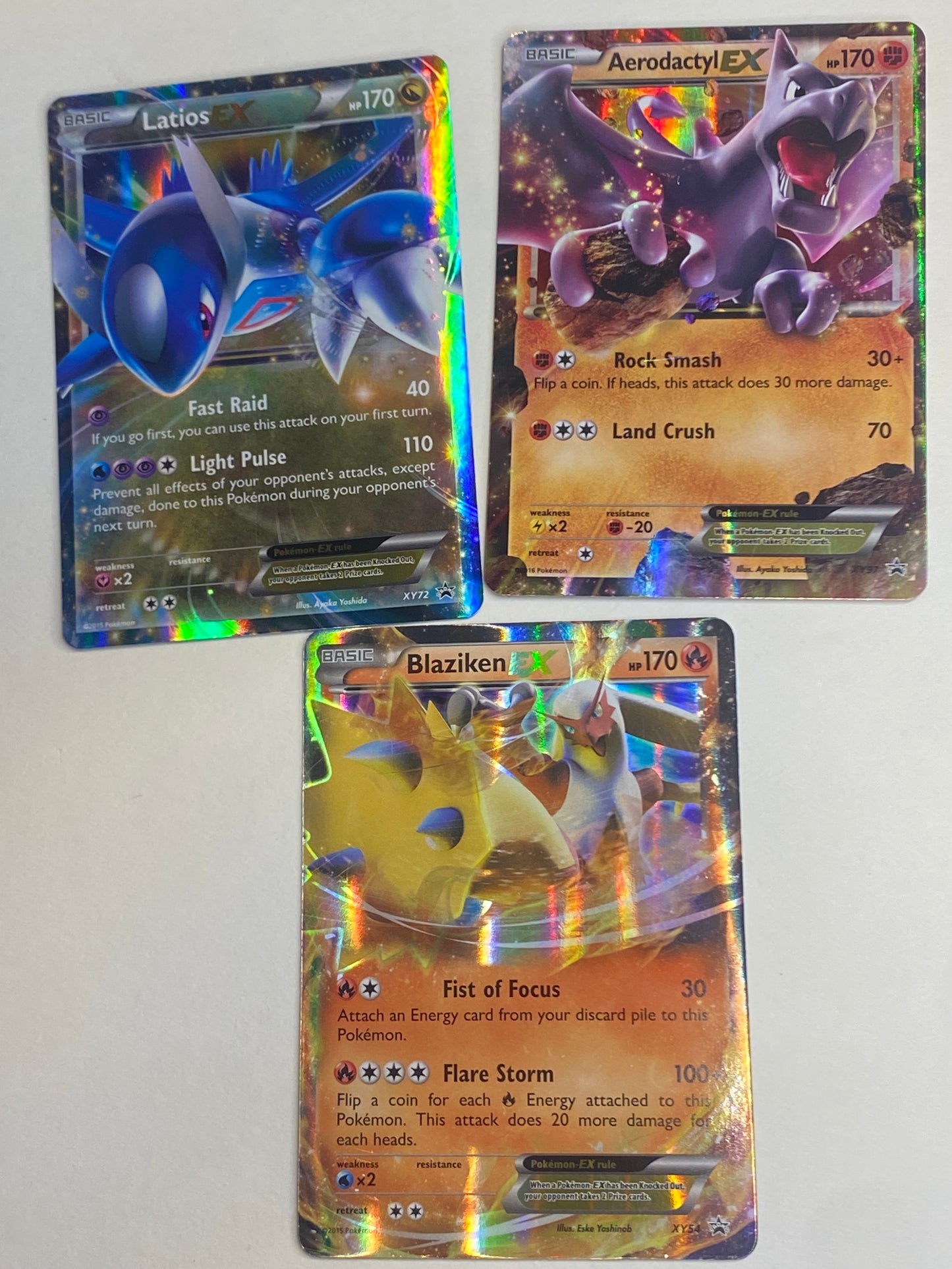 Pokemon TCG Card Lot - 7 Cards - XY Promo - EX Holographic - Nearmint to Light Play