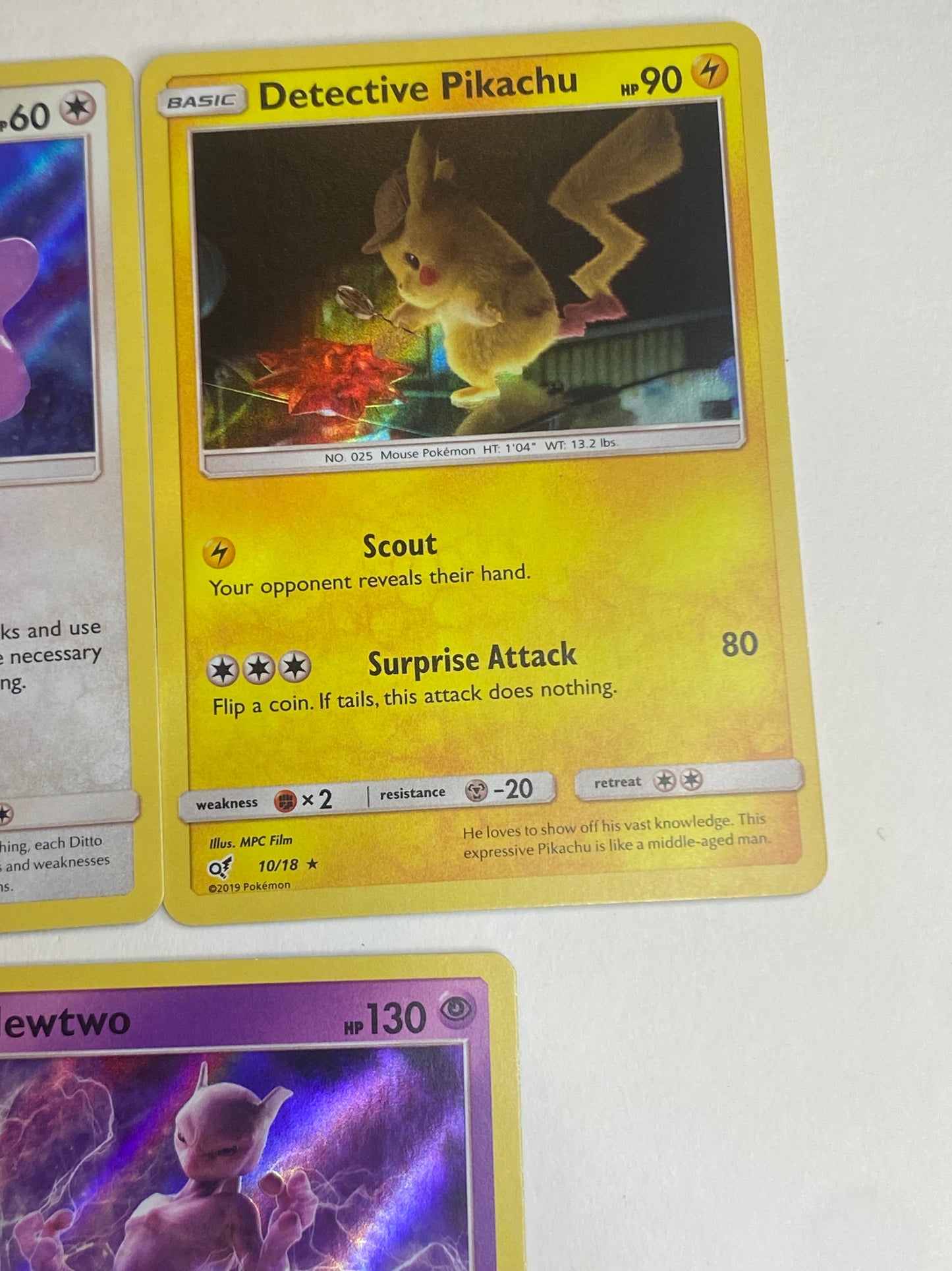 Pokemon TCG - Card Lot 5 Cards - Detective Pikachu - Nearmint