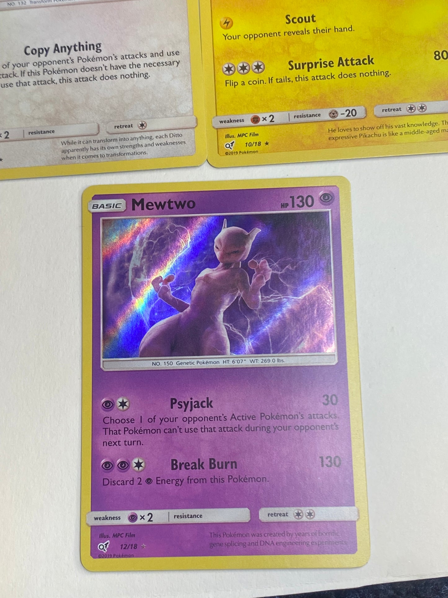 Pokemon TCG - Card Lot 5 Cards - Detective Pikachu - Nearmint