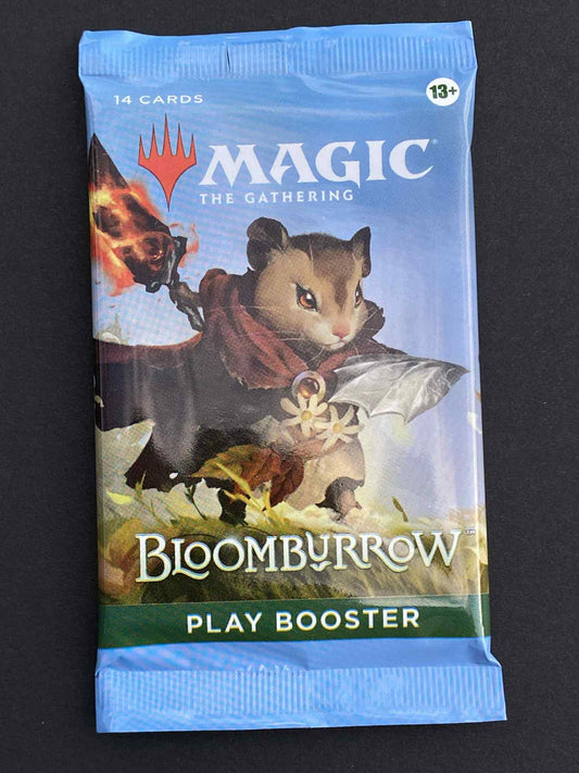 MAGIC: THE GATHERING Bloomyburrow Play Booster pack on a black background