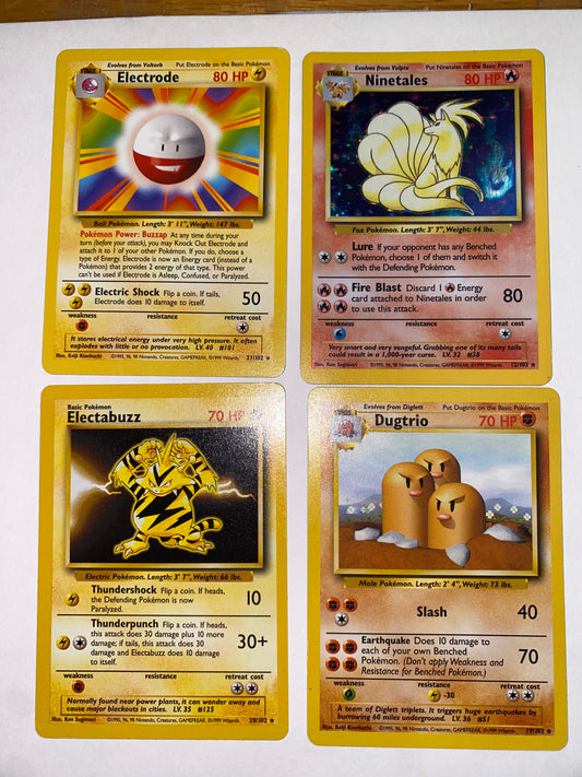 Pokemon Card Lot 11 Cards - Gym Challenge, Jungle, Team Rocket, Base, Fossil - Rares - 1st Editions - Holographic - Light Play