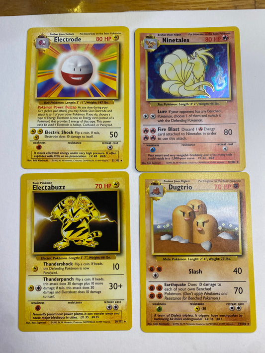 Pokemon Card Lot 11 Cards - Gym Challenge, Jungle, Team Rocket, Base, Fossil - Rares - 1st Editions - Holographic - Light Play