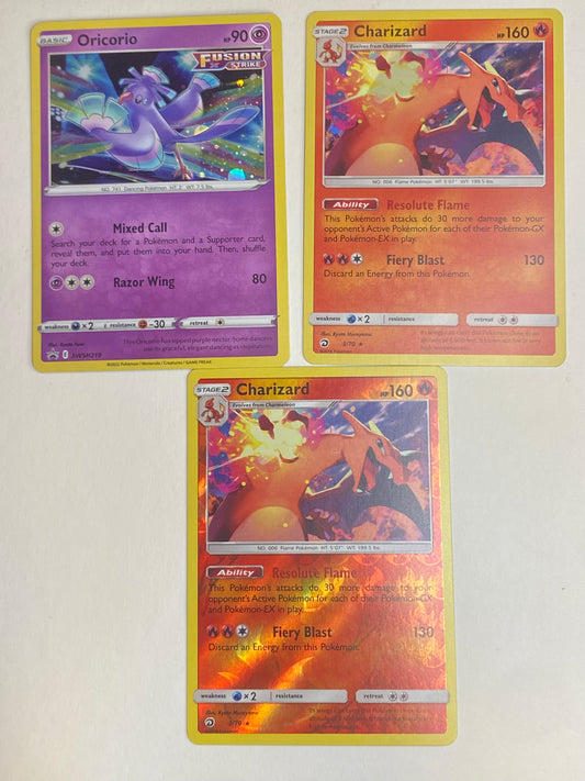 Pokemon TCG Card Lot - 6 Cards - Dragon Majesty, SWSH Promo, Silver Tempest (Cosmos Holo) - Nearmint to Light Play